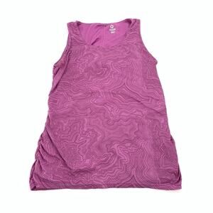 Merrell Siena Cinch Tee Iris Print Athletic Top Size Large Womens Pink Purple L